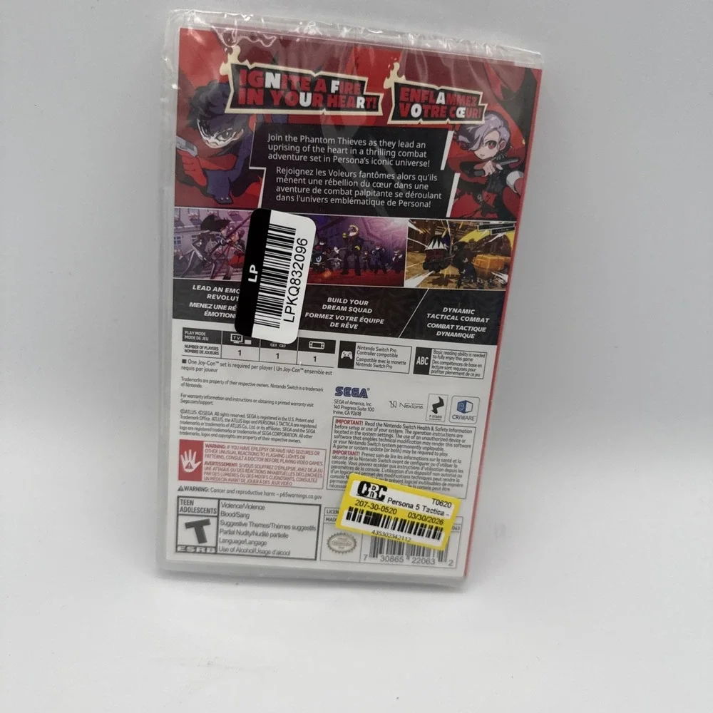 Persona 5 Tactica - Nintendo‎ Switch SEALED